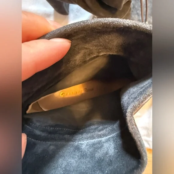 GIANVITO ROSSI Maeve Grey suede ankle boots Size 37 6.5 - Picture 5 of 7